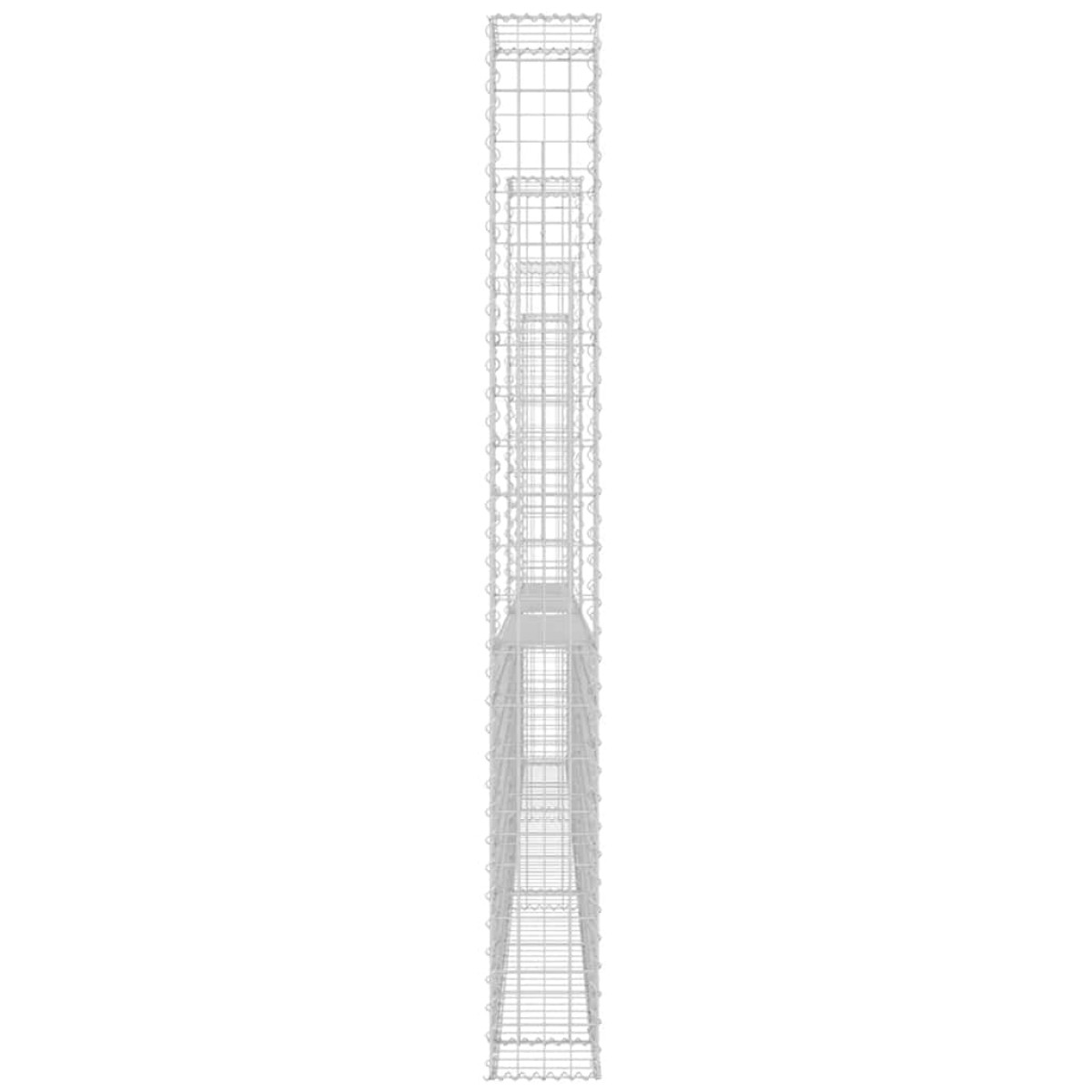vidaXL Συρματοκιβώτιο σε U Σχήμα με 4 Στύλους 380x20x200 εκ. Σιδερένιο
