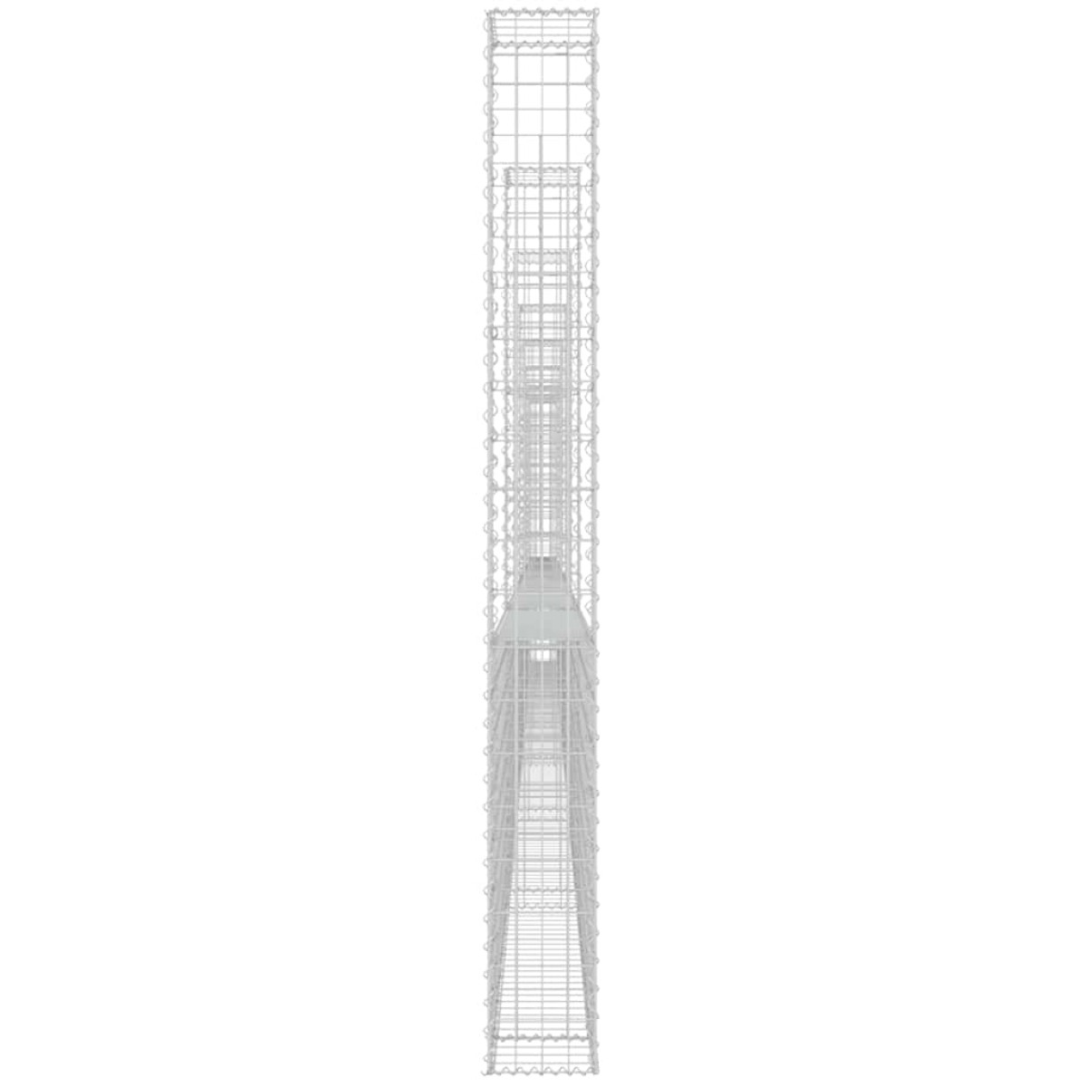 vidaXL Συρματοκιβώτιο σε U Σχήμα με 8 Στύλους 860x20x200 εκ. Σιδερένιο