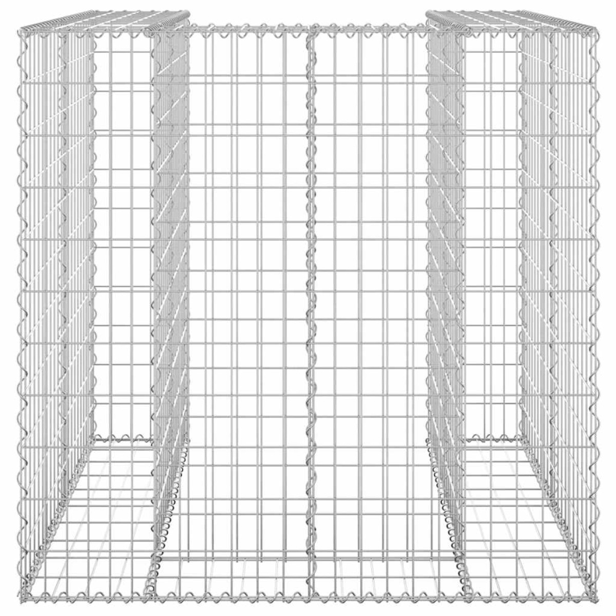 vidaXL Συρματοκιβώτιο Τοίχος για Κάδο 110x100x10 εκ από Γαλβαν. Χάλυβα