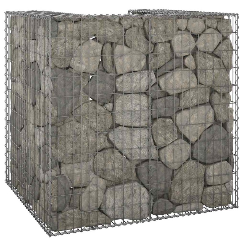 vidaXL Συρματοκιβώτιο Τοίχος για Κάδο 110x100x10 εκ από Γαλβαν. Χάλυβα