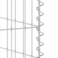 vidaXL Συρματοκιβώτιο Τοίχος για Κάδους 254x100x110 εκ Γαλβαν. Χάλυβας