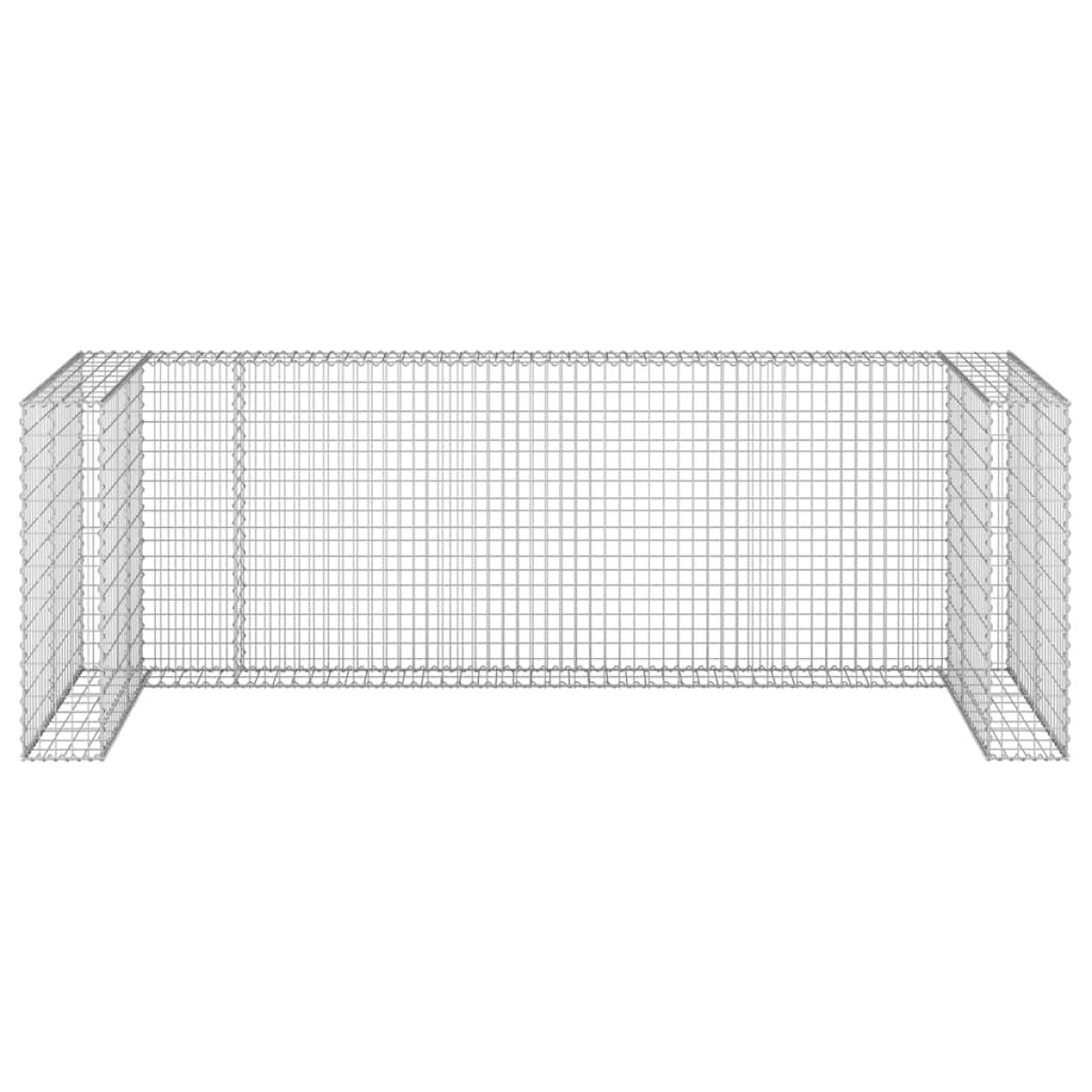 vidaXL Συρματοκιβώτιο Τοίχος για Κάδους 325x100x110 εκ Γαλβαν. Χάλυβας