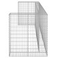 vidaXL Συρματοκιβώτιο Τοίχος για Κάδους 325x100x110 εκ Γαλβαν. Χάλυβας