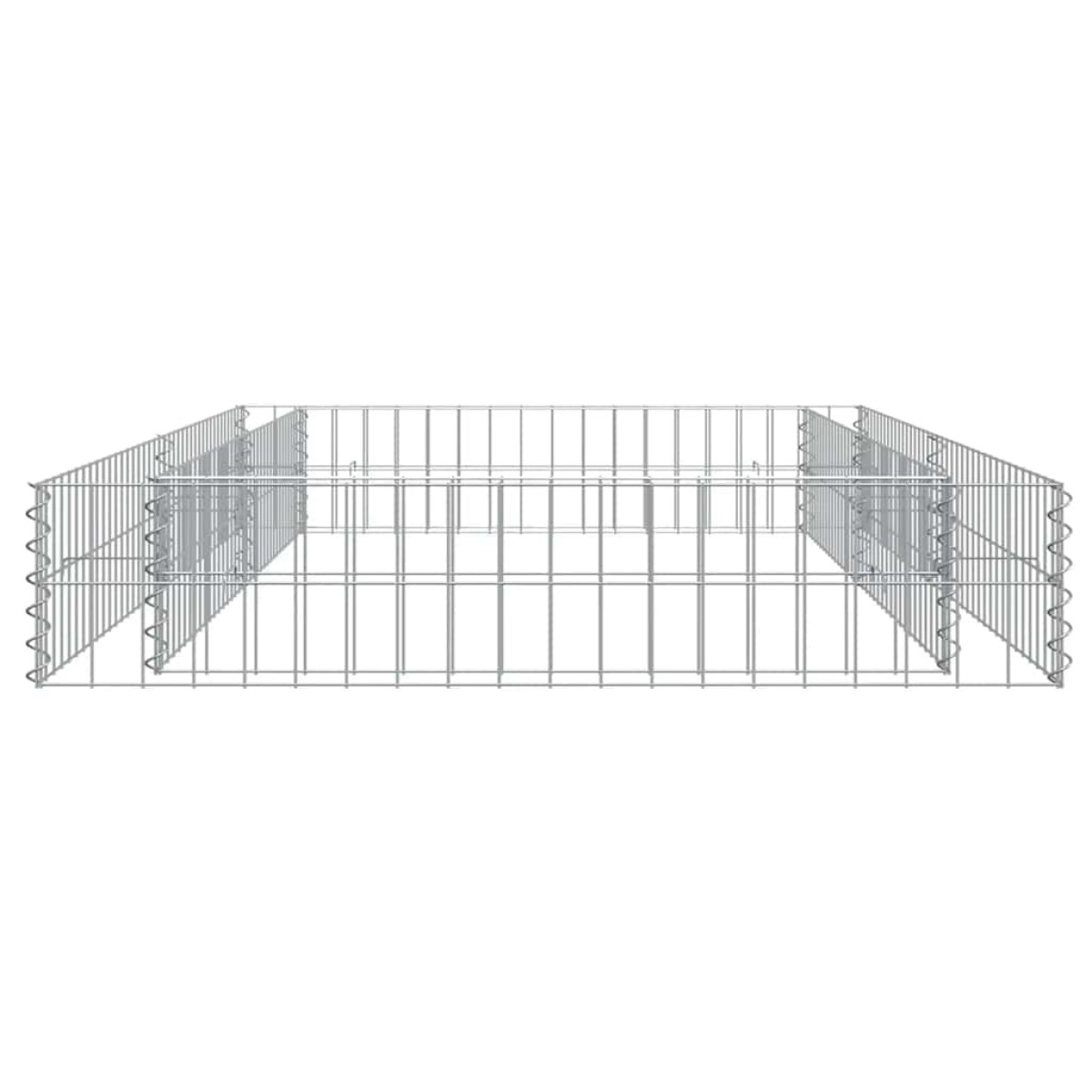 vidaXL Συρματοκιβώτιο-Γλάστρα Υπερυψωμένη 200x100x20 εκ. Γαλβ. Χάλυβας