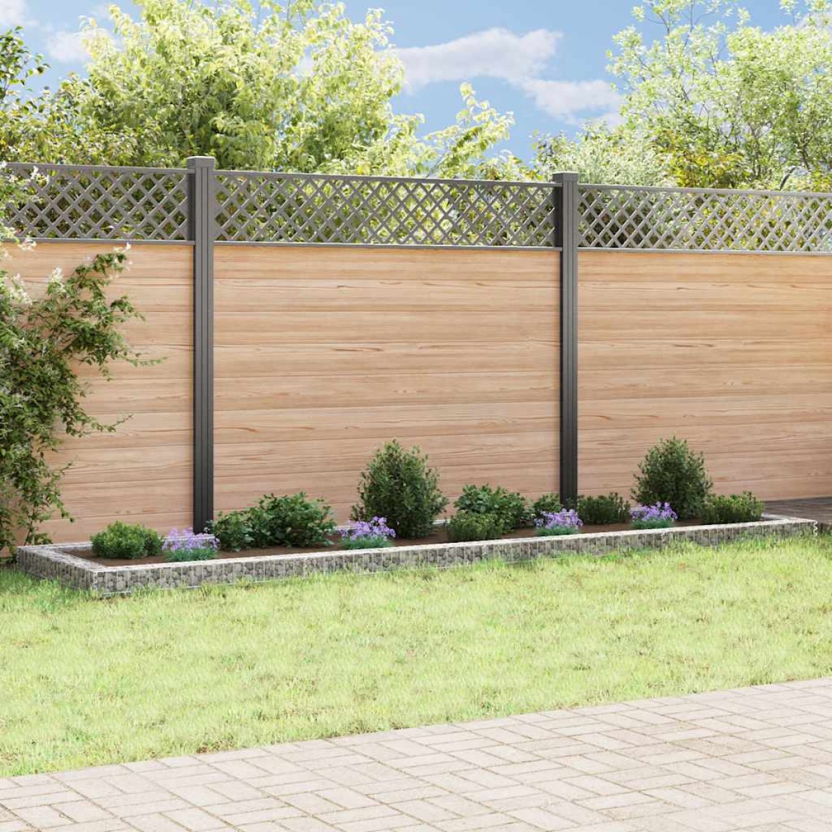 vidaXL Συρματοκιβώτιο-Γλάστρα Υπερυψωμένη 400x100x20 εκ. Γαλβ. Χάλυβας