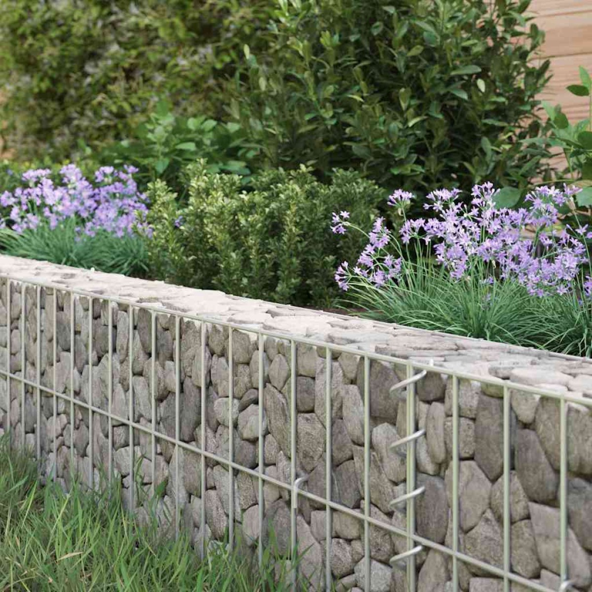 vidaXL Συρματοκιβώτιο-Γλάστρα Υπερυψωμένη 400x100x20 εκ. Γαλβ. Χάλυβας