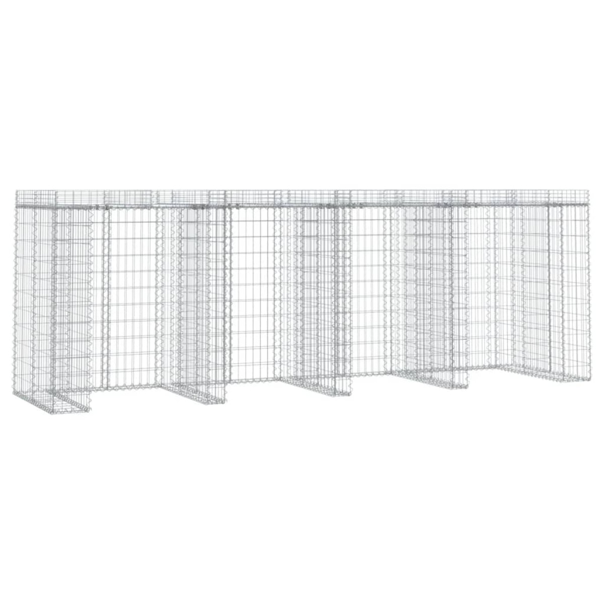 vidaXL Συρματοκιβώτιο Τοίχου Κάδου Απορ. 350x91x120 εκ Γαλβαν. Σίδηρος