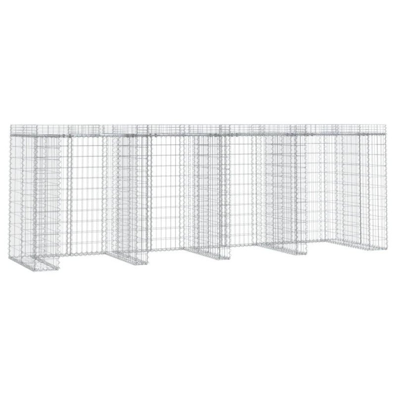 vidaXL Συρματοκιβώτιο Τοίχου Κάδου Απορ. 350x91x120 εκ Γαλβαν. Σίδηρος
