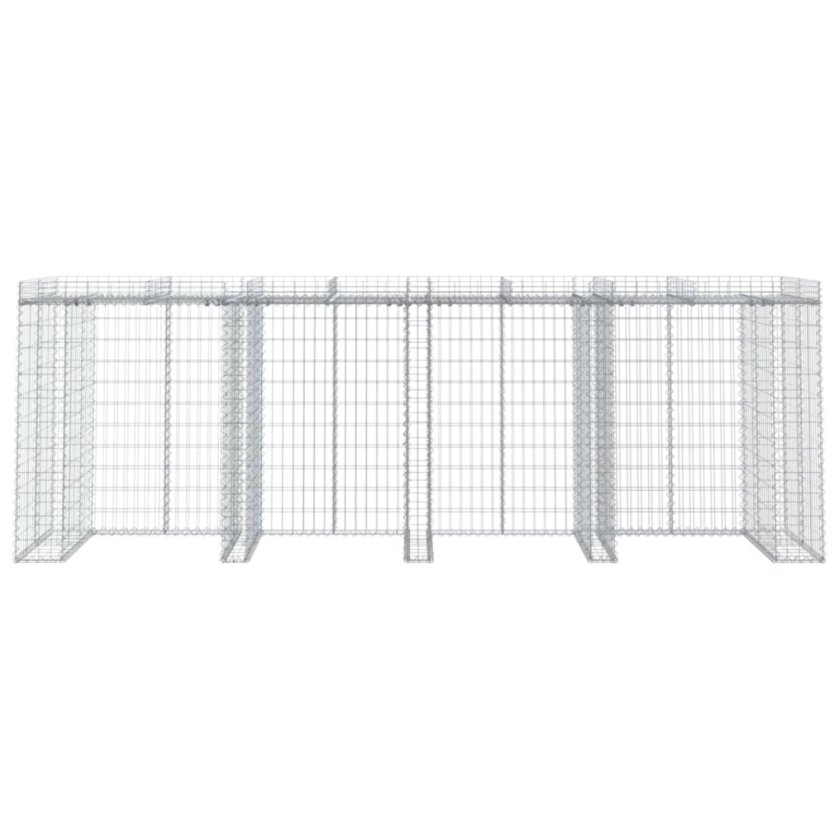 vidaXL Συρματοκιβώτιο Τοίχου Κάδου Απορ. 350x91x120 εκ Γαλβαν. Σίδηρος