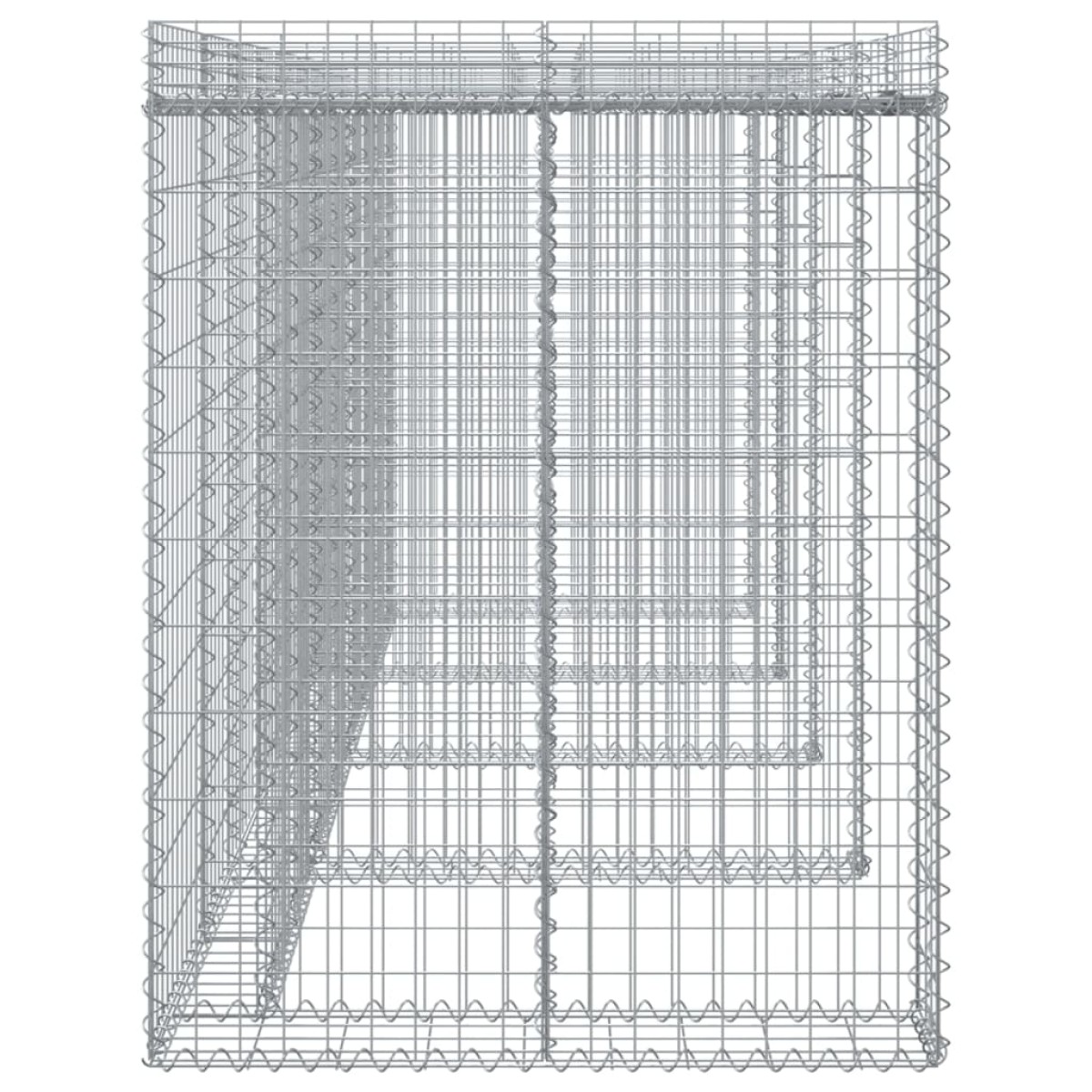 vidaXL Συρματοκιβώτιο Τοίχου Κάδου Απορ. 350x91x120 εκ Γαλβαν. Σίδηρος
