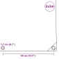vidaXL Μουσαμάς Μαύρος 650 γρ./μ.² 2 x 3 μ.