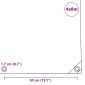 vidaXL Μουσαμάς Μαύρος 650 γρ./μ.² 4 x 8 μ.