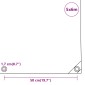 vidaXL Μουσαμάς Μαύρος 650 γρ./μ.² 5 x 6 μ.