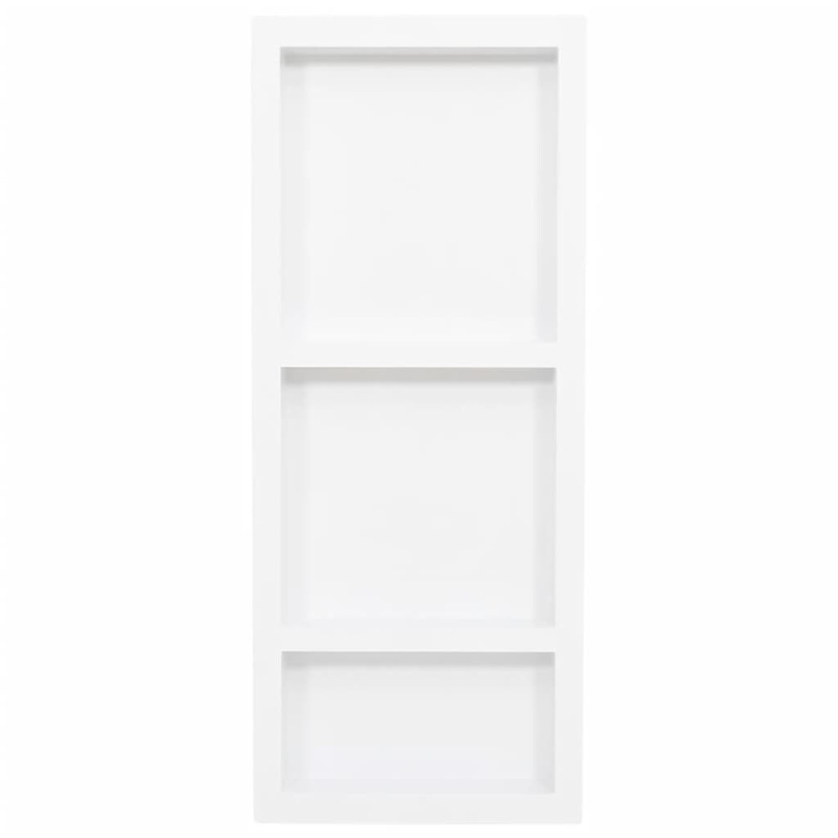 vidaXL Ράφι Ντουζιέρας με 3 Τμήματα Λευκό Ματ 41 x 99 x 9 εκ.