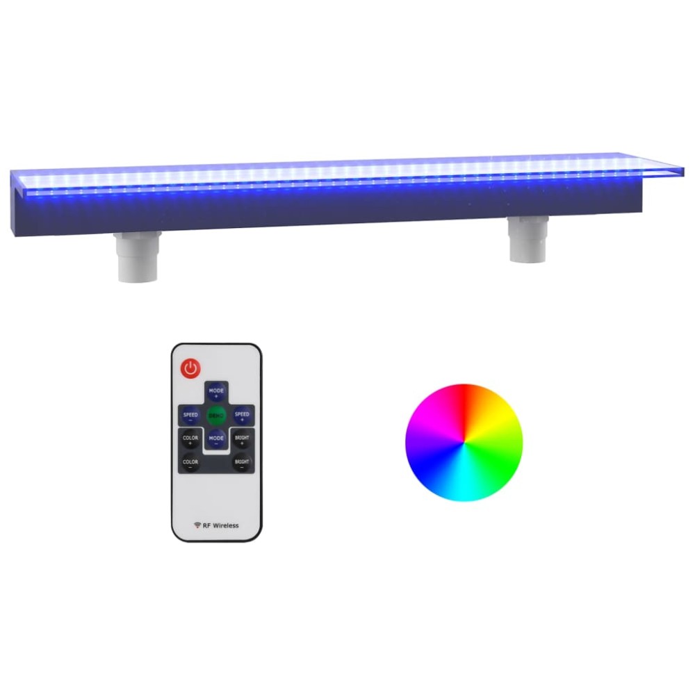 vidaXL Σιντριβάνι Καταρράκτης Πισίνας με RGB LED 108 εκ. Ακρυλικό