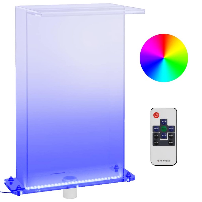 vidaXL Σιντριβάνι Πισίνας με RGB LED 51 εκ. Ακρυλικό