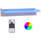 vidaXL Σιντριβάνι Καταρράκτης Πισίνας με RGB LED 45 εκ Ανοξειδ. Ατσάλι