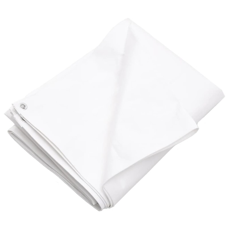 vidaXL Μουσαμάς Λευκός 260 γρ./μ.² 8 x 10 μ. από HDPE
