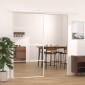 vidaXL Συρόμενη Πόρτα Λευκή 102,5 x 205 εκ. από Γυαλί ESG / Αλουμίνιο