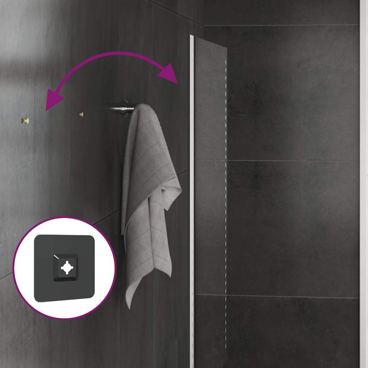 vidaXL Καθρέφτης Μπάνιου με LED 30x30 εκ.