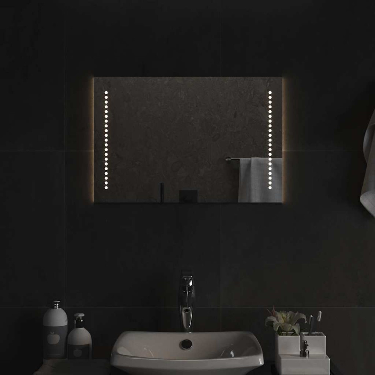 vidaXL Καθρέφτης Μπάνιου με LED 60x40 εκ.