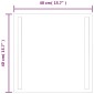 vidaXL Καθρέφτης Μπάνιου με LED 40x40 εκ.