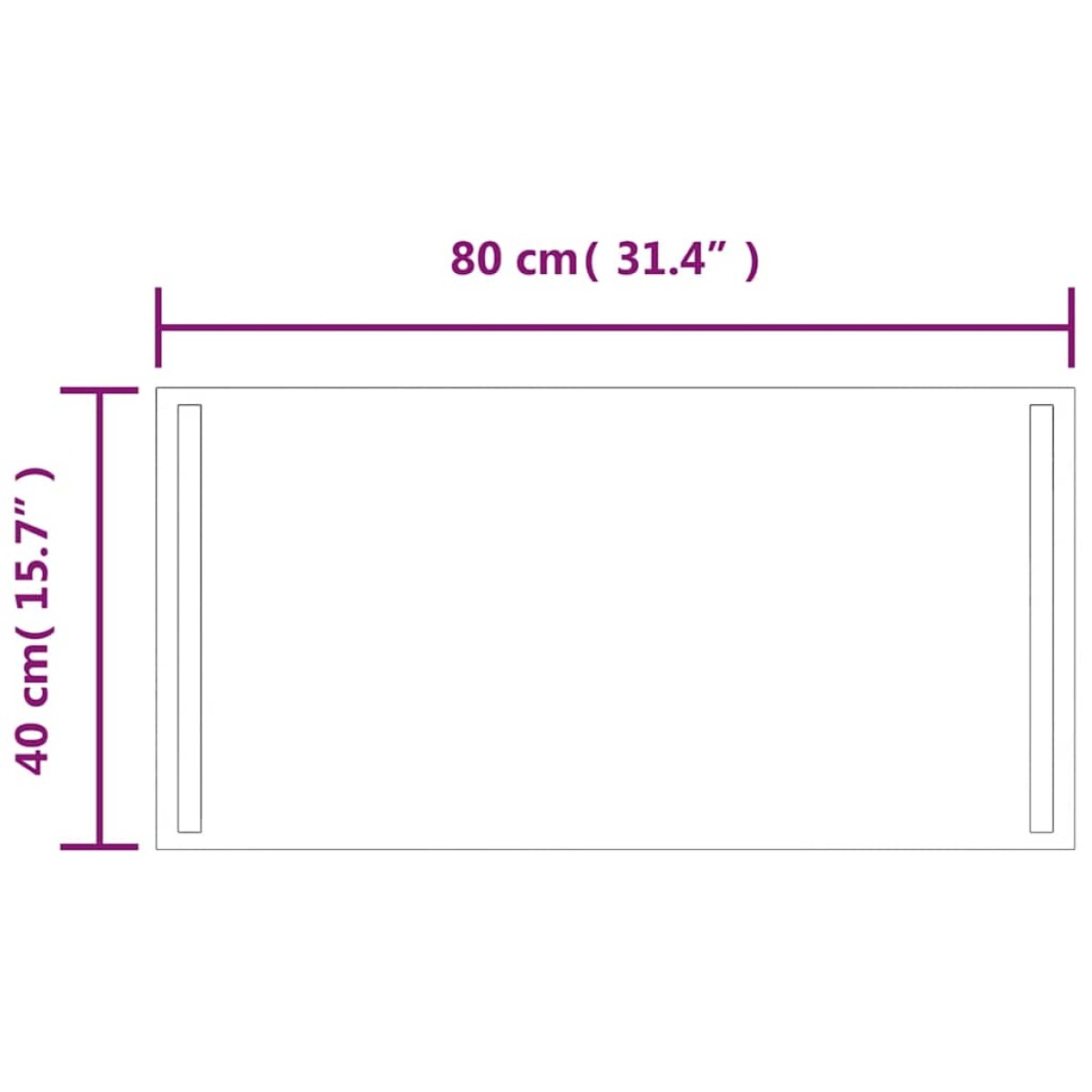 vidaXL Καθρέφτης Μπάνιου με LED 80x40 εκ.