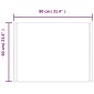 vidaXL Καθρέφτης Μπάνιου με LED 80x60 εκ.