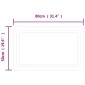 vidaXL Καθρέφτης Μπάνιου με LED 80x50 εκ.