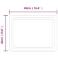 vidaXL Καθρέφτης Μπάνιου με LED 80x60 εκ.