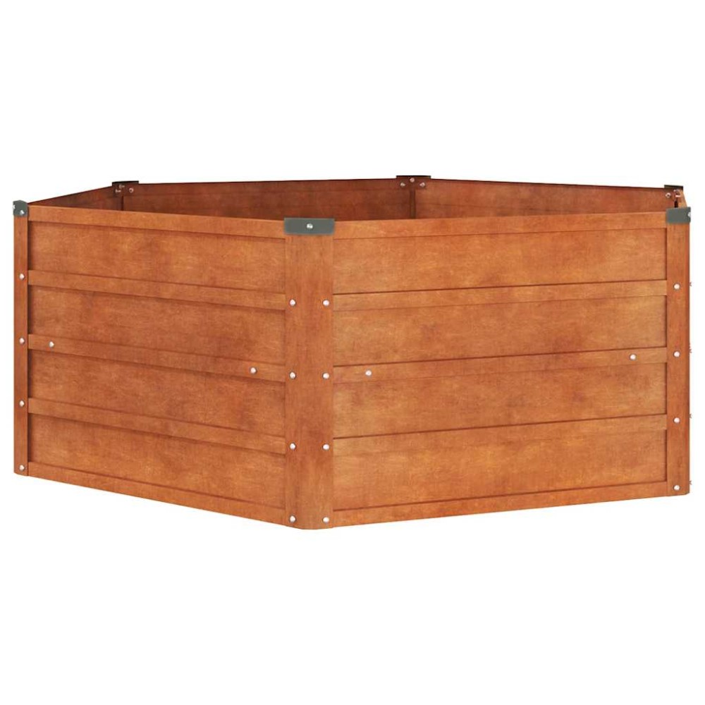 vidaXL Ζαρντινιέρα Σκουριασμένο 129x129x45 εκ. Ατσάλι Σκληρυθέν Αέρα