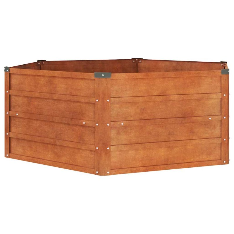 vidaXL Ζαρντινιέρα Σκουριασμένο 129x129x45 εκ. Ατσάλι Σκληρυθέν Αέρα