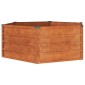 vidaXL Ζαρντινιέρα Σκουριασμένο 129x129x45 εκ. Ατσάλι Σκληρυθέν Αέρα