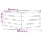 vidaXL Ζαρντινιέρα Σκουριασμένο 129x129x45 εκ. Ατσάλι Σκληρυθέν Αέρα