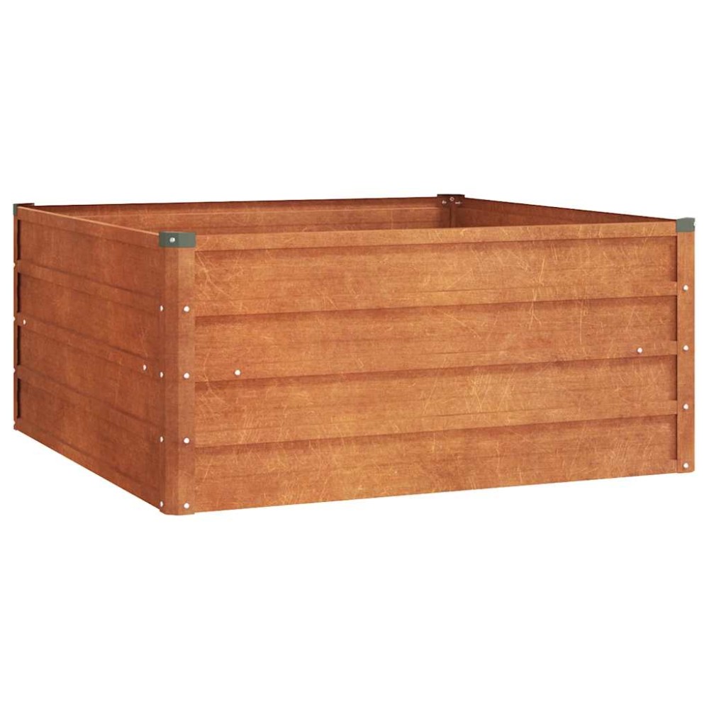 vidaXL Ζαρντινιέρα Σκουριασμένο 100x100x45 εκ. Ατσάλι Σκληρυθέν Αέρα