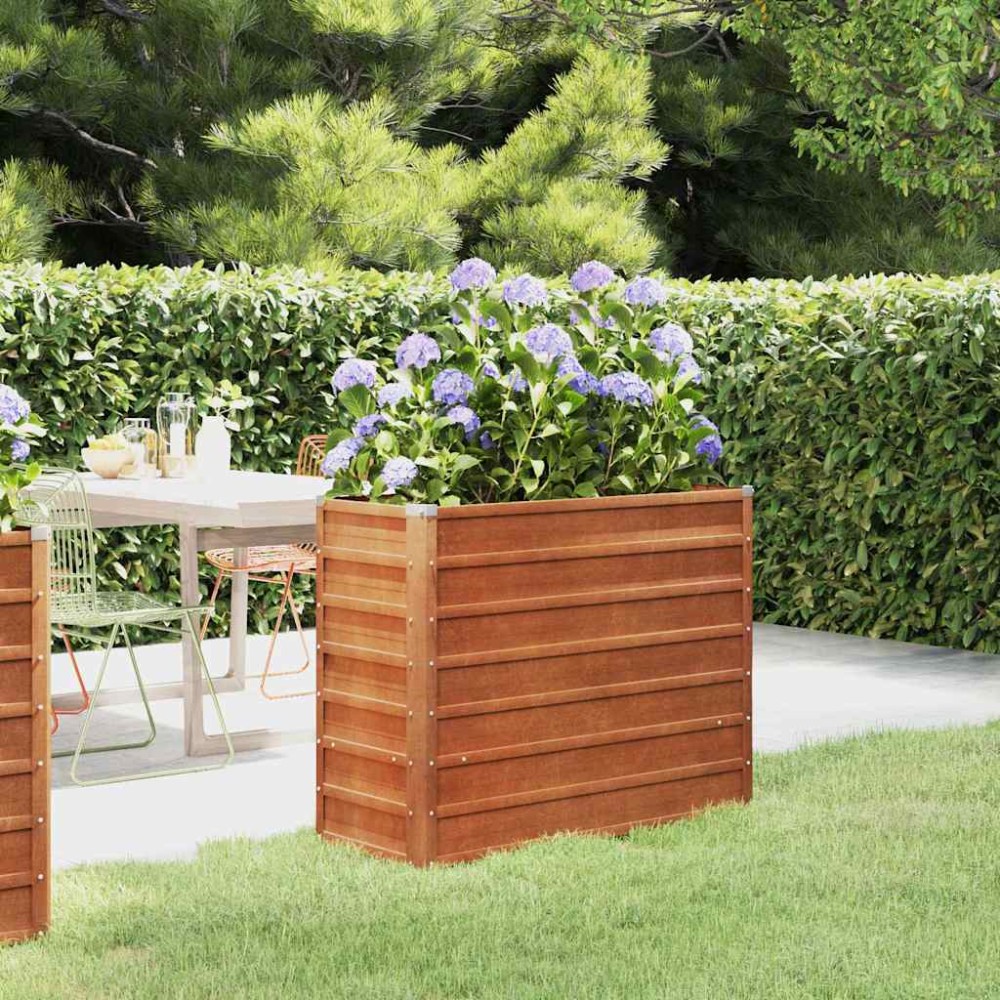 vidaXL Ζαρντινιέρα Σκουριασμένο 100x40x77 εκ. Ατσάλι Σκληρυθέν Αέρα