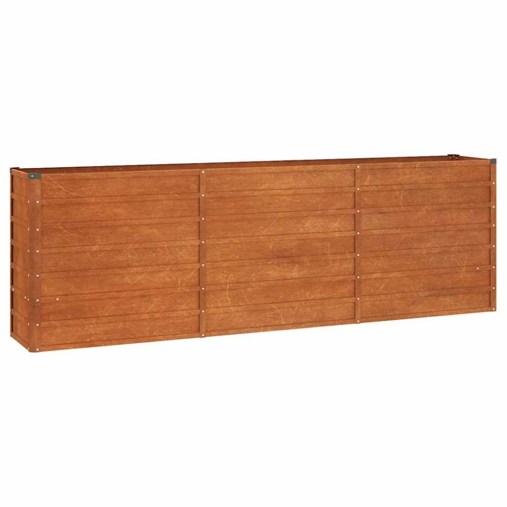 vidaXL Ζαρντινιέρα Σκουριασμένο 240x40x77 εκ. Ατσάλι Σκληρυθέν Αέρα