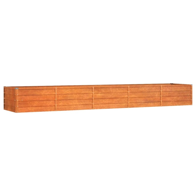 vidaXL Ζαρντινιέρα Σκουριασμένο 400x80x45 εκ. Ατσάλι Σκληρυθέν Αέρα
