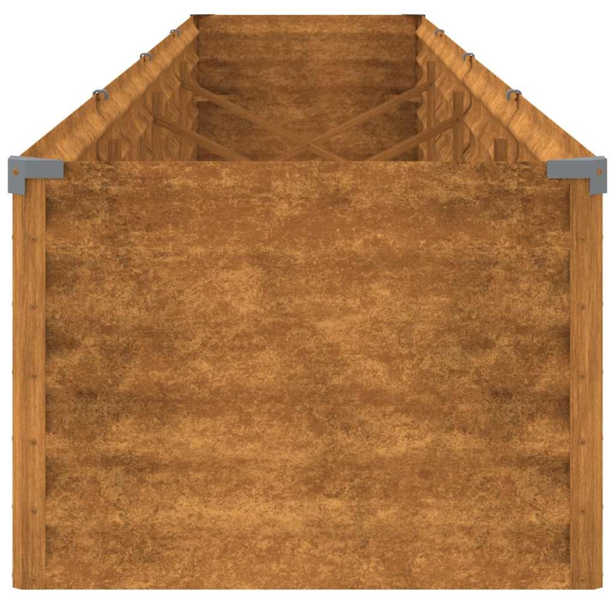 vidaXL Ζαρντινιέρα 386 x 50 x 36 εκ. από Ατσάλι Σκληρυθέν στον Αέρα