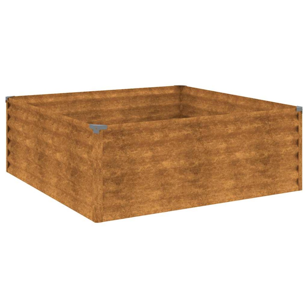 vidaXL Ζαρντινιέρα 100 x 100 x 36 εκ. από Ατσάλι Σκληρυθέν στον Αέρα