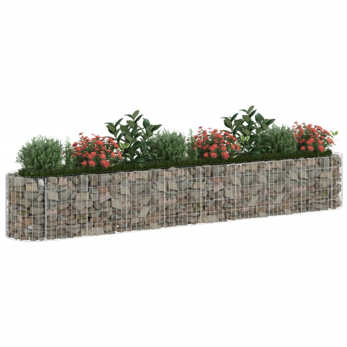 vidaXL Συρματοκιβώτιο-Γλάστρα Υπερυψωμένη 330x50x50 εκ. Γαλβαν. Ατσάλι