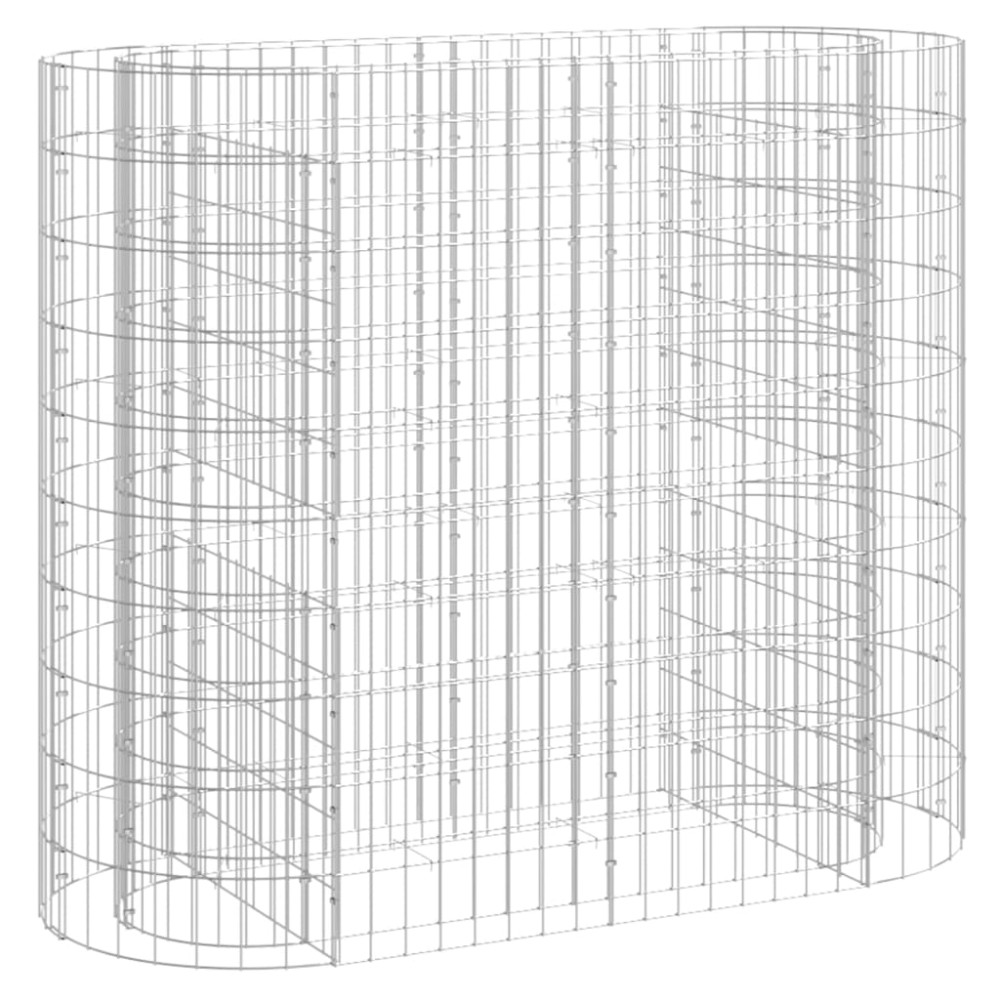 vidaXL Συρματοκιβώτιο-Γλάστρα Υπερυψωμένη 120x50x100 εκ Γαλβαν. Ατσάλι