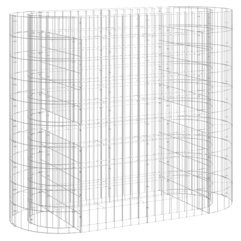 vidaXL Συρματοκιβώτιο-Γλάστρα Υπερυψωμένη 120x50x100 εκ Γαλβαν. Ατσάλι