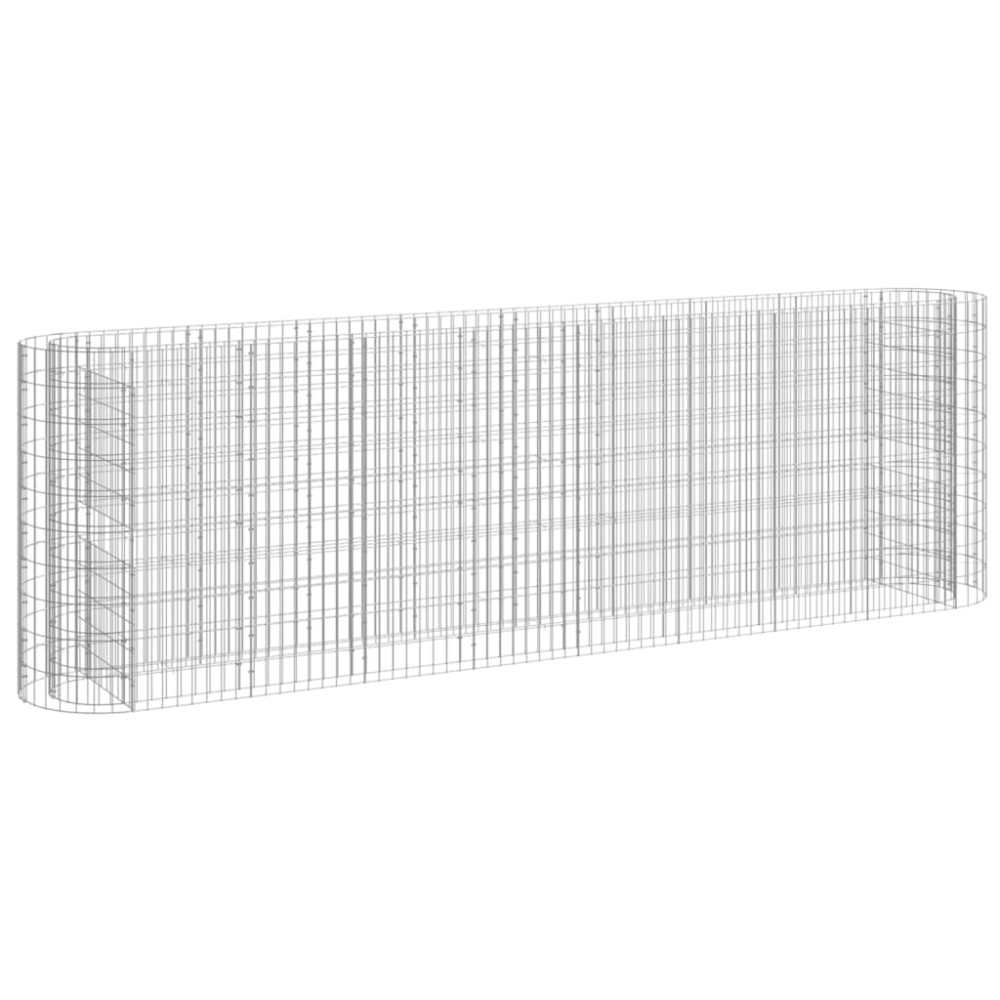 vidaXL Συρματοκιβώτιο-Γλάστρα Υπερυψωμένη 330x50x100 εκ Γαλβαν. Ατσάλι