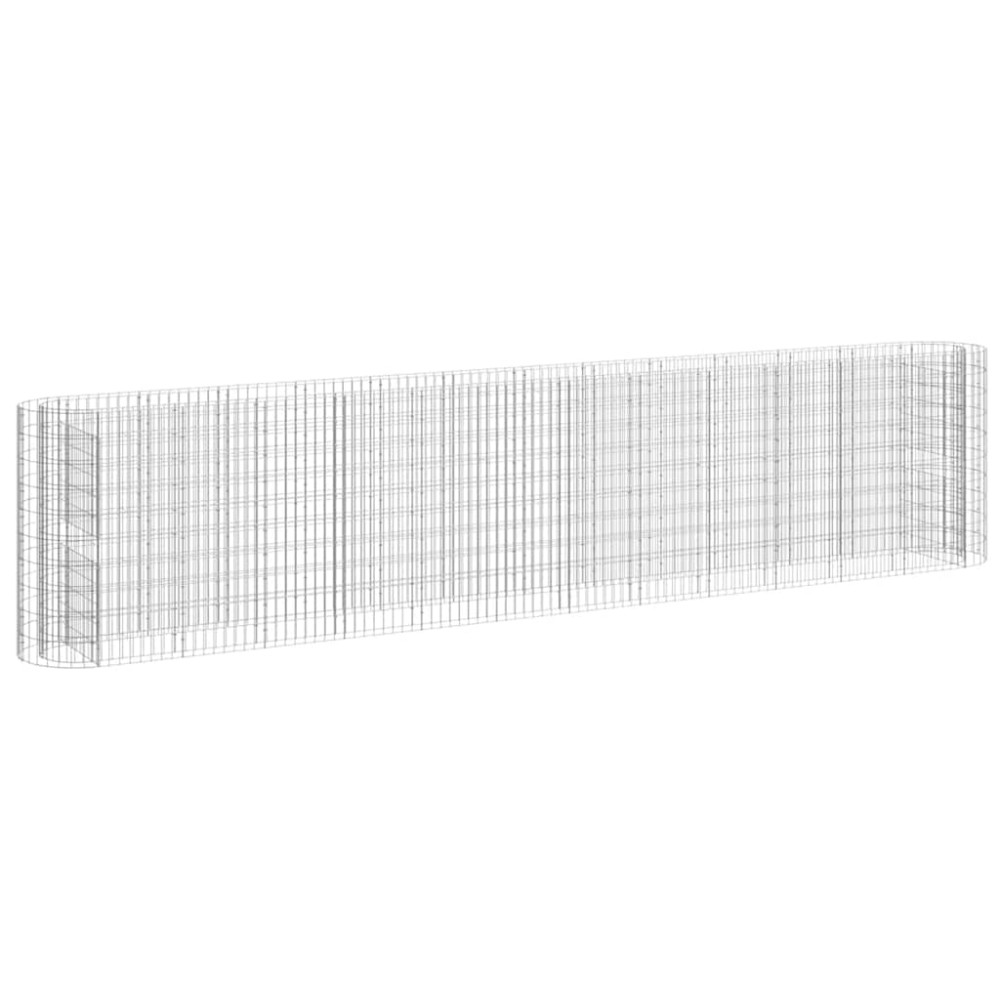 vidaXL Συρματοκιβώτιο-Γλάστρα Υπερυψωμένη 470x50x100 εκ Γαλβαν. Ατσάλι