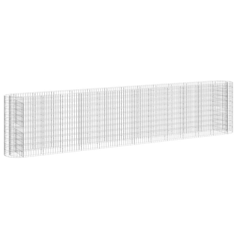 vidaXL Συρματοκιβώτιο-Γλάστρα Υπερυψωμένη 470x50x100 εκ Γαλβαν. Ατσάλι