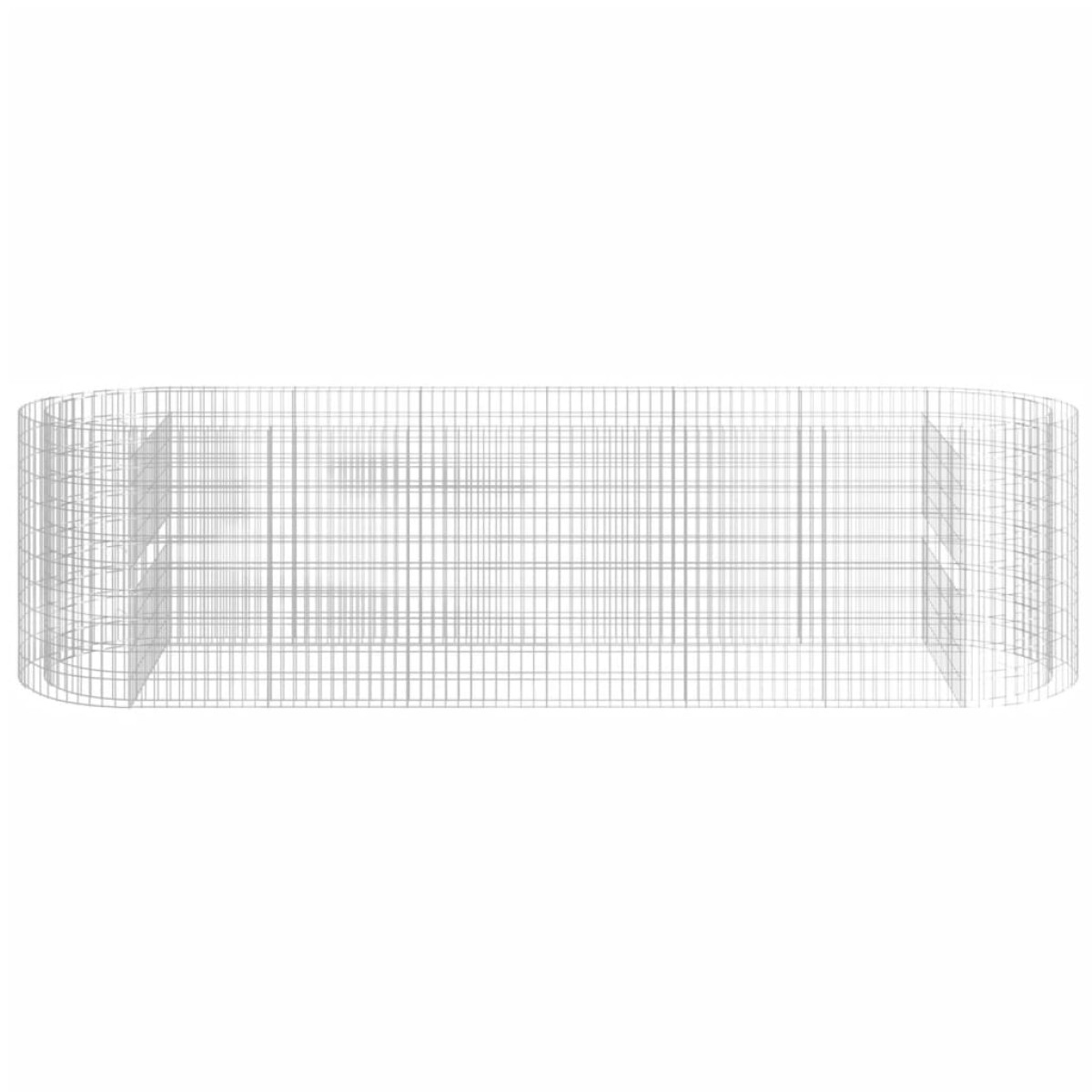 vidaXL Συρματοκιβώτιο-Γλάστρα Υπερυψωμένη 400x100x100 εκ Γαλβ. Ατσάλι