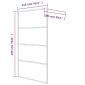 vidaXL Διαχωριστικό Ντουζιέρας Ασημί 115x195 εκ. από Διαυγές Γυαλί ESG
