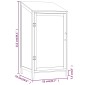 vidaXL Αποθήκη Κήπου 55 x 52 x 112 εκ. από Μασίφ Ξύλο Ελάτης