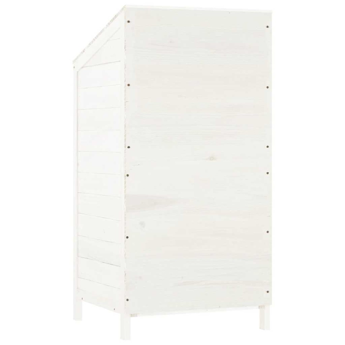vidaXL Αποθήκη Κήπου Λευκή 55 x 52 x 112 εκ. από Μασίφ Ξύλο Ελάτης